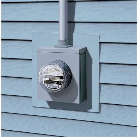 metal siding around electric meter box|meter box attached to siding.